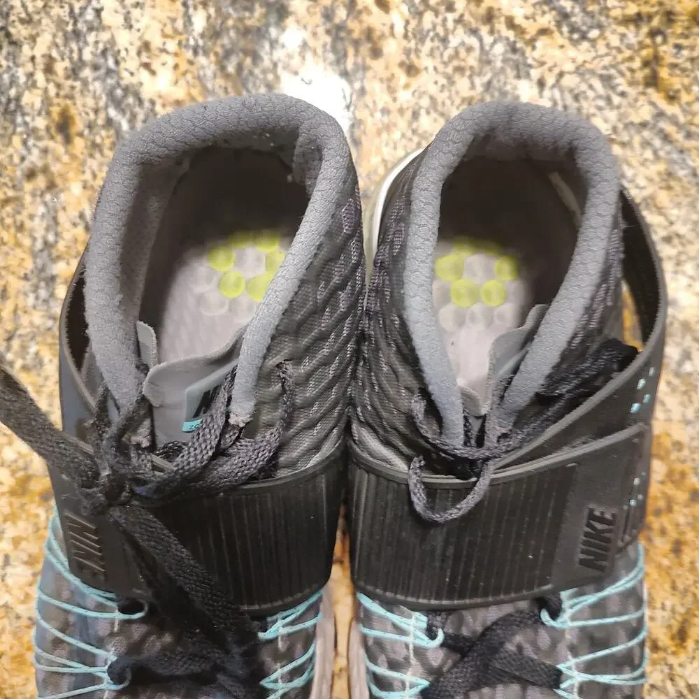 Nike Zoom Toranada Black,Turquoise Grey Athletic Shoes Size 9.5 Model 835657-003